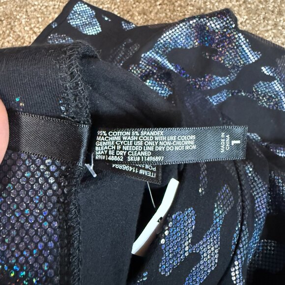 Torrid We Swear By The Fit Premium Leggings Women 1 Black Camo Metallic Tapered - Picture 11 of 12